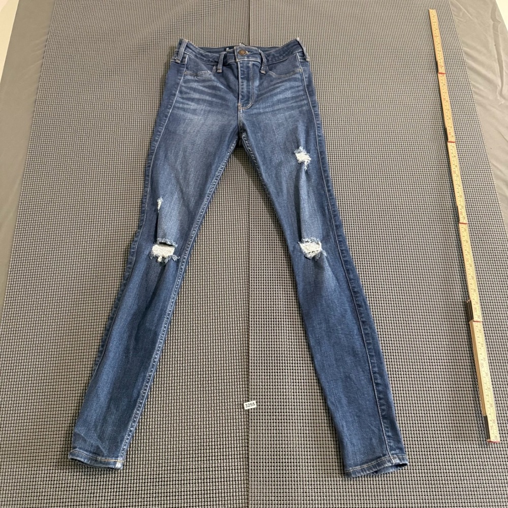 Hollister Womens High-Rise Jean Legging Blue Distressed Size 3R W26 L28